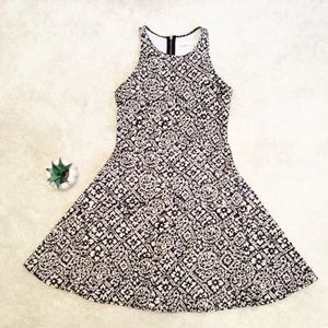 A&F Larissa Abstract Floral Neoprene Skater Dress